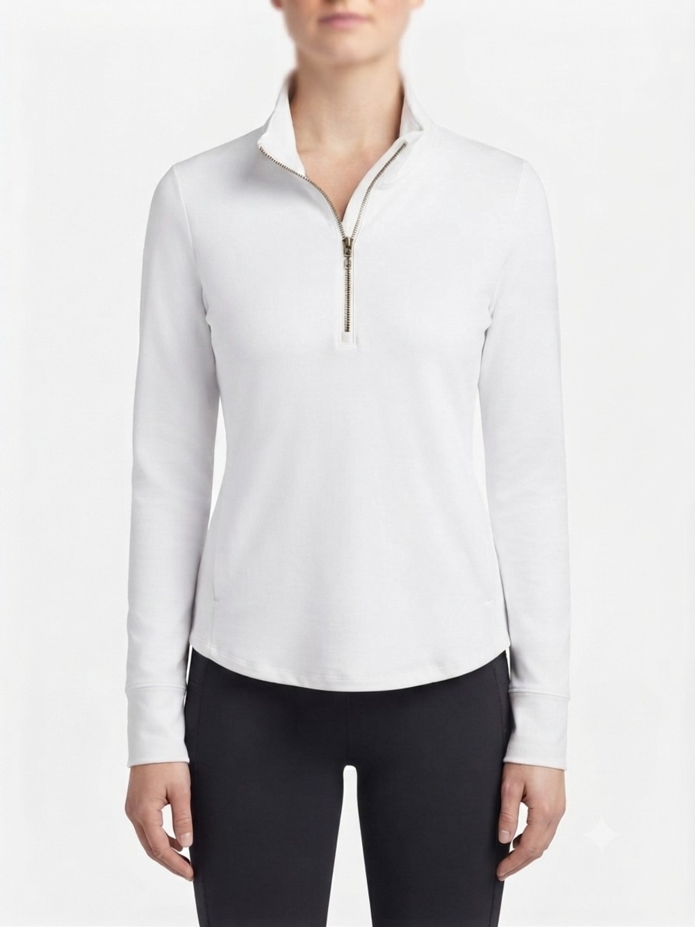 RHONE White Quarter-Zip Pullover Size L